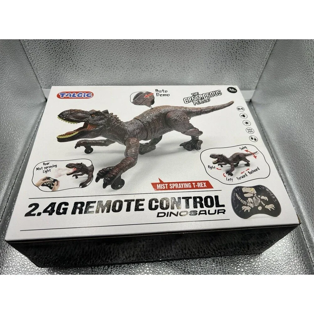 Talgic 2.4G Remote Control Dinosaur Mist Spraying T-Rex Roar